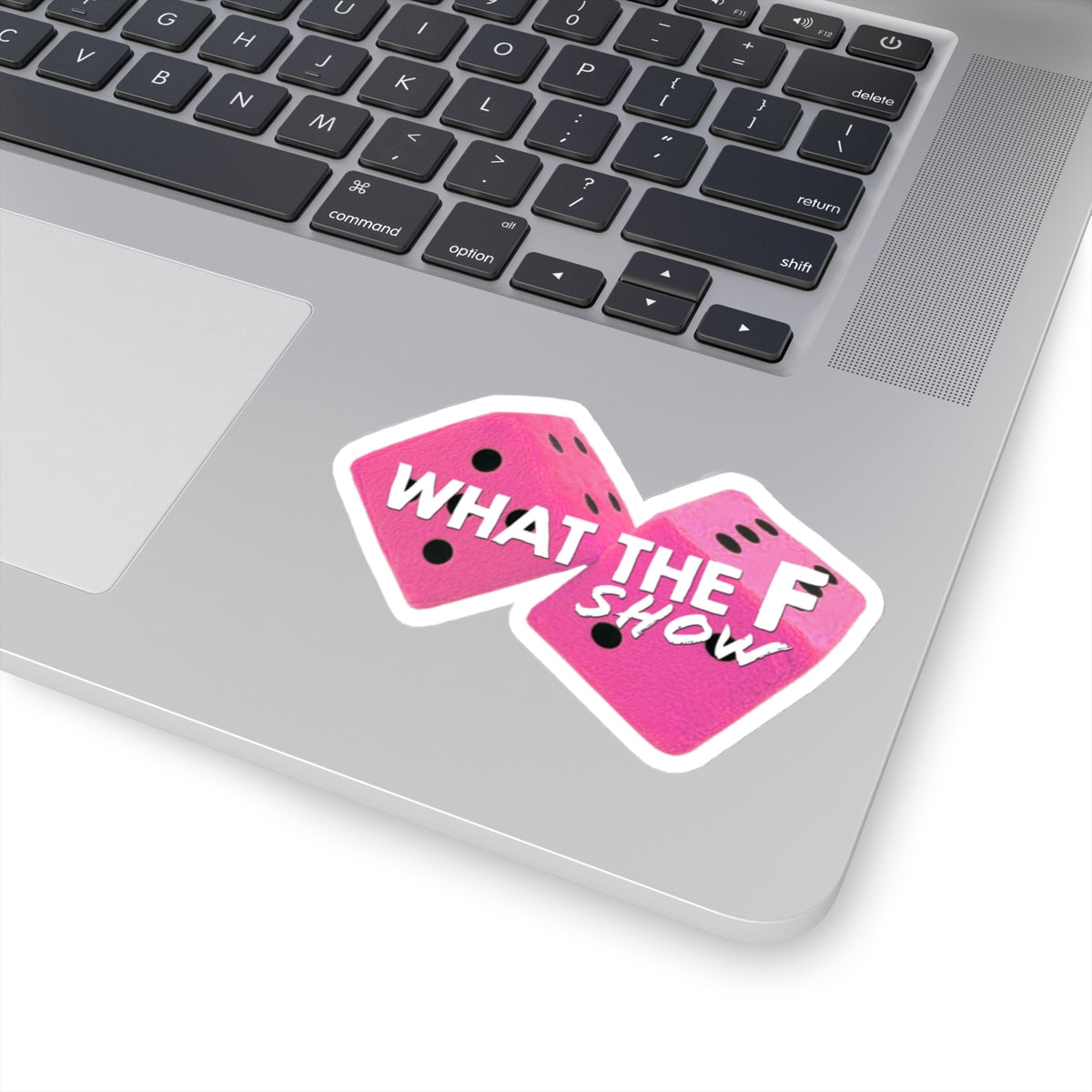 What The F Pink Dice Stickers